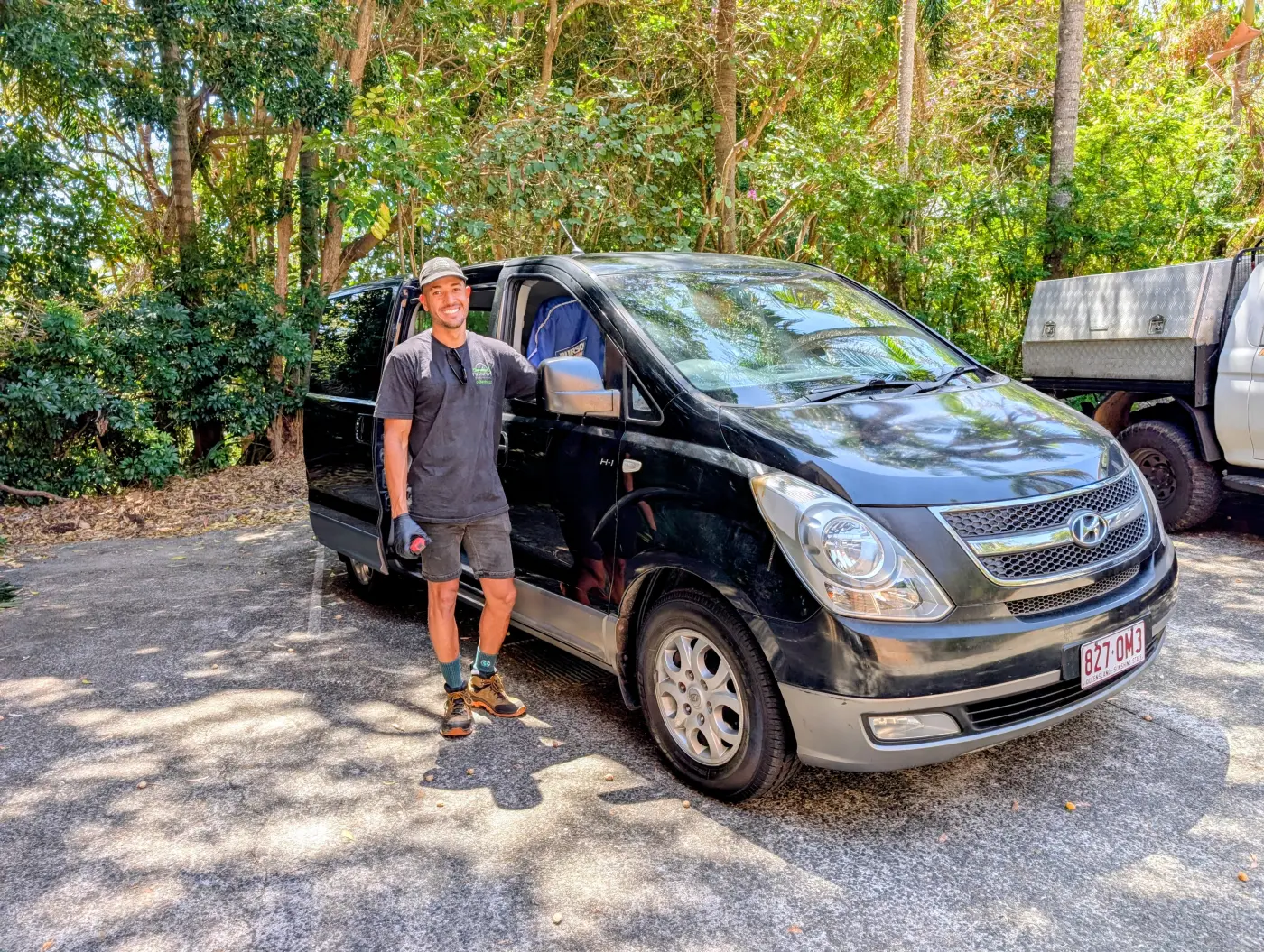 Franco beside his mobile mechanic van on the Gold Coast
